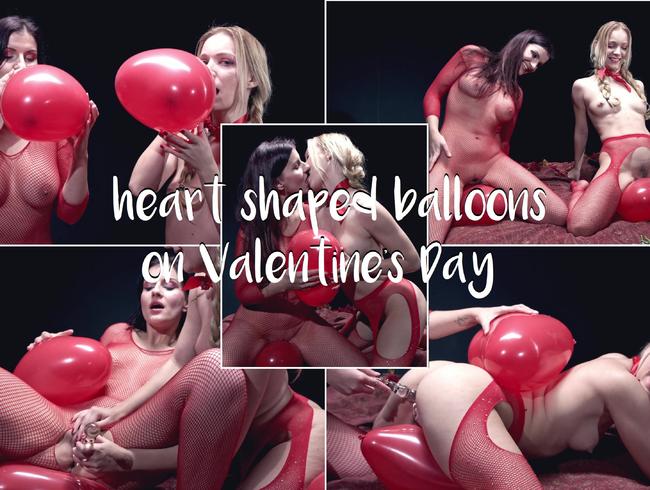 heart shaped balloons on Valentine's Day