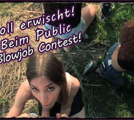 MEGAPANNE!!! Inflagranti beim Public Blowjob Contest erwischt!